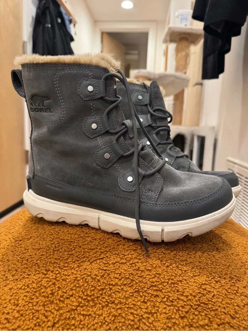 Sorel Cream Fleece-Lined Winter Boot